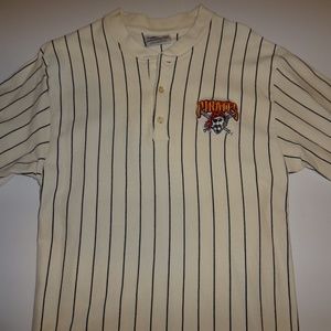 Pittsburgh Pirate logo pinstripe shirt